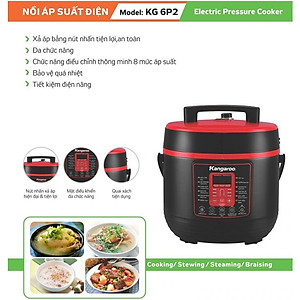 Nồi áp suất điện Kangaroo KG6P2 6 lít - Hàng Chính Hãng