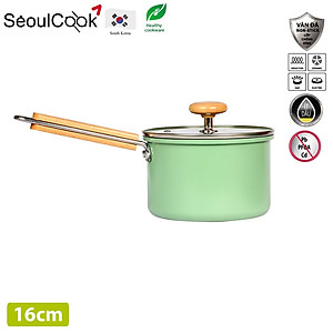 Bộ 2 món quánh 16cm + nồi 20cm đáy từ / Induction cao cấp Hàn Quốc Seoulcook Luxury, chống dính vân đá an toàn cho sức khỏe, dùng được tất cả các loại bếp– Hàng chính hãng
