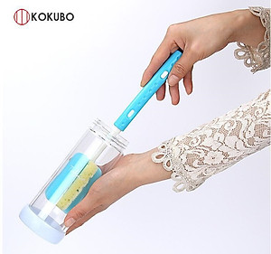Dụng cụ cọ rửa bình nước, chai lọ cán dài Kokubo - Made in Japan