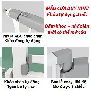 Chặn Cửa Chặn Cầu thang an toàn, chắn cửa dày nặng, thanh chặn cửa cao 79cm bảo vệ bé an toàn