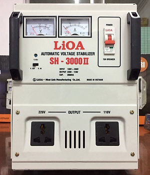 Ổn áp lioa 3kva model SH - 3000II đời mới nhất dây đồng 100%