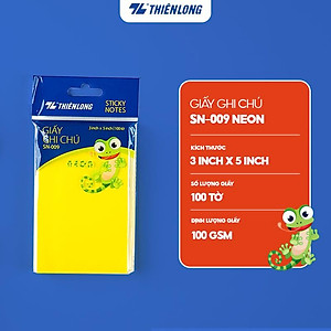 Giấy ghi chú - Giấy notes Neon Thiên Long - Nhiều kích thước