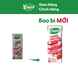 Thùng 48 Hộp Yomost Thạch Trái Cây Hương Dâu (48x180ml)