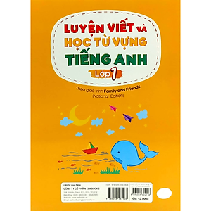 Sách Luyện Viết Và Học Từ Vựng Tiếng Anh Lớp 1 - Theo Chương Trình Family And Friends (National Edition)