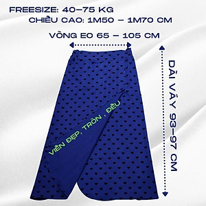 Váy Chống Nắng Xẻ Tà Cao Cấp New Design Chống Tia UV Chất Vải KaKi Cotton Mềm, Thoáng mát (Freesize 40-75 kg)   VCN001