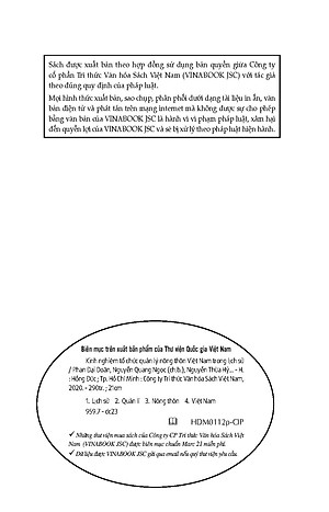 Kinh Nghiệm Tổ Chức Quản Lý Nông Thôn Việt Nam Trong Lịch Sử