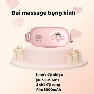 Máy Massage Làm Ấm Bụng, Đai Đeo Giảm Đau Bụng Kinh Nguyệt, Làm Ấm Tử Cung Cho Phụ Nữ Đến Kì 3 CHẾ ĐỘ