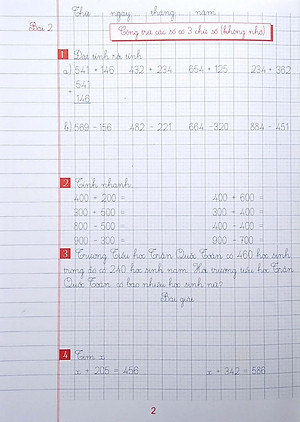 Vở Ô Li Bài Tập Toán Lớp 3 - Quyển 1 (Biên Soạn Theo Chương Trình GDPT Mới Định Hướng Phát Triển Năng Lực)