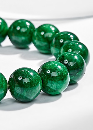 Vòng Tay Nam Đá  Cẩm Thạch Phối Tỳ Hưu Bạc Mạ Vàng 24K Ngọc Quý Gemstones