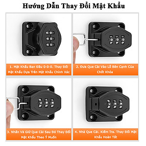Chốt Khóa Mật Khẩu KUNBE Chốt Cửa Lật Khóa Số Nhiều Kích Thước Thích Hợp Nhiều Loại Cửa