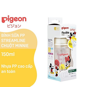 Bình Sữa Pigeon PP Streamline Hình Chuột Minnie 150ml250ml