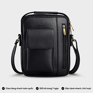 Túi Trita ( Thời trang nam phối ngăn - Túi đeo chéo da RTN3 )