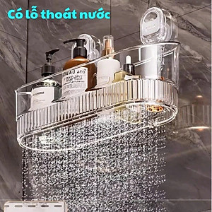 Kệ Để Đồ Nhà Tắm Cốc Hút Dán Tường, Giá Treo Nhà Bếp Chắc Chắn, Lỗ Thoát Nước Thông Minh - HÀNG CHÍNH HÃNG MINIIN