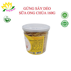 GỪNG SẤY DẺO SỮA ONG CHÚA HŨ 160G - HƯƠNG SEN VIỆT