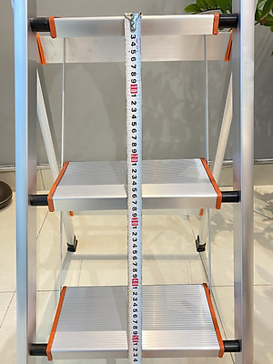 Thang nhôm 3 - 4 - 5 - 6 bậc xếp gọn - chữ A -  bản to - tay vịn -  cao cấp chính hãng -  thang gia đình đa năng gấp gọn