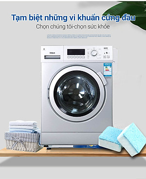 Hộp 12 Viên Tẩy Vệ Sinh Lồng Máy Giặt, Diệt Khuẩn Và Tẩy Chất Cặn Lồng Máy Giặt Hiệu Quả - Hàng Loại 1 - Chính Hãng MINIIN