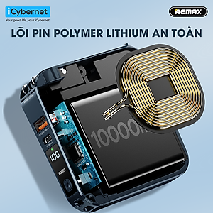 Sạc dự phòng all-in-one dung lượng 10000mAh Remax RPP-145 sạc nhanh 18W tích hợp sạc không dây 10W - Hàng chính hãng