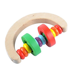 Đồ Chơi Gỗ Cho Trẻ Sơ Sinh,Bộ 4 Lục Lạc Gỗ Giúp Bé Phát Triển Thính Giác