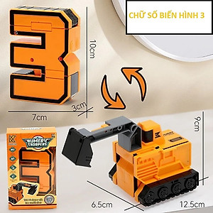 Đồ Chơi Cho Bé Trai, Đồ Chơi Lắp Ghép, Số Biến Hình Robot, Bộ Số Biến Hình Từ 0 1 2 3 4 5 6 7 8 9 Thành Robot