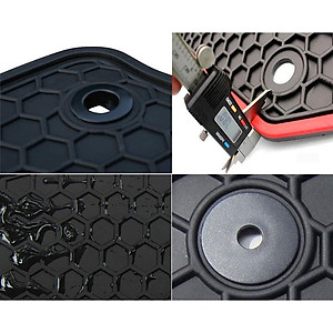 Thảm lót sàn để chân cao su dành cho ô tô Ford Everest Chống trơn trượt, Chống bám bẩn, Không mùi thân thiện môi trường, Dễ dàng vệ sinh, lau chùi, Màu đen tiện dụng sang trọng