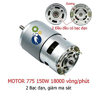 Motor 775 12V Loại 2 Bạc Đạn Đường Kính Trục 5mm