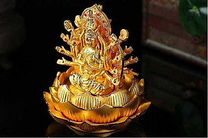 Tượng phật chuẩn đề đính đá đỏ