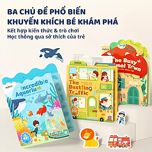 Hình Dán Sticker Cho Bé dùng nhiều lần Mideer Reusable Jelly Sticker Set 3 chủ đề