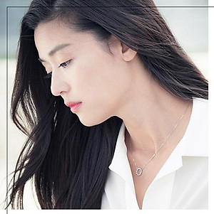 Bộ trang sức nữ 2 món mặt tròn đính đá Huyền thoại biển xanh