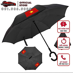 Ô gấp ngược cờ Việt Nam tiện dụng và cao cấp dùng cho ô tô DC-MN01 - Có 3 màu lựa chọn Hàng Loại 1