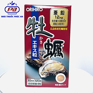 Viên uống tinh chất hàu tươi tăng cường sinh lý nam, bổ thận Orihiro 120 viên