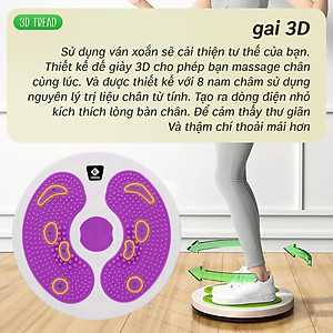 3001N-Đĩa Xoay Eo Có Hình Bàn Chân, Xoay 360 Độ, Thiết Kế Nhỏ Gọn, Tiện Dụng, Có Hạt Massage Giúp Lưu Thông Khí Huyết