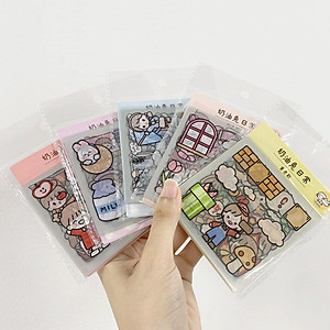 Bộ 20 Tờ Sticker Nhiều Hình Cô Gái Và Bé Thỏ - Telado MSTZ-07/2-6 (Mẫu Màu Giao Ngẫu Nhiên)