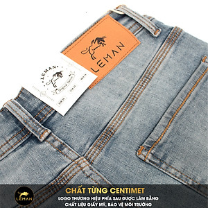 Quần Jean nam Leman xanh bạc rách JD18 - Slim Form