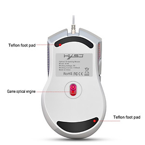 Chuột LED RGB 3600 DPI Gaming Mouse HXSJ X100 - hàng nhập khẩu