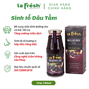 Sinh Tố Dâu Tằm Lafresh Đà Lạt Chai Thủy Tinh 350ml
