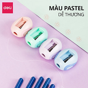 Gọt Bút Chì, Chuốt Bút Chì Mini DELI Lưỡi Thép Không Gỉ, Cắt Bén, Hạn Chế Gãy Ngòi Chì. 