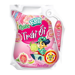 Thùng 24 Túi Nước Trái Cây Hương Ổi KUN 110ml/túi