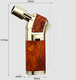 Vỏ Hộp Quẹt Bật Lửa Gas Honest BCH-538 Khò Mỏ Vịt 1 Tia Kèm Đục, Có Nút Chình To/Nhỏ Lửa - Nhiều Màu