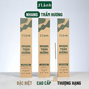 Nhang Trầm Hương 3 Lành Đặc Biệt Cao Cấp Thượng Hạng 23-30-40cm, 100gr Tự Nhiên 100% Thờ Cúng
