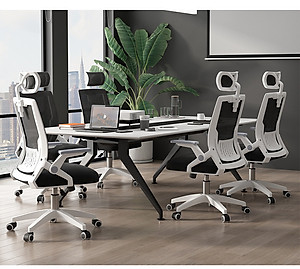 Siêu Phẩm Độc Quyền Ghế Văn Phòng Thông Minh Tay Cất Gọn AZP FURNITURE Ergonomic AZP-98723 Trắng Style Đương Đại