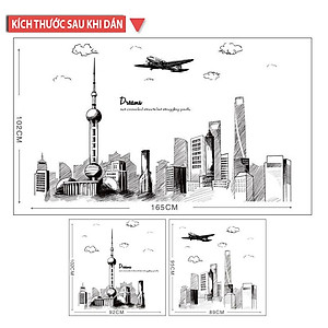 Decal dán tường mẫu kết hợp Dubai xc9001- xc9002