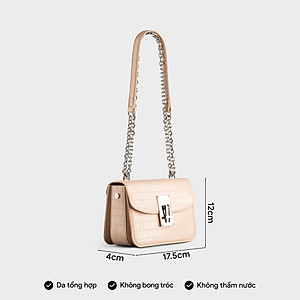 Túi Yuumy ( Thời trang nữ phối khóa trang trí size 18 - Túi đeo chéo da Verein YN186 )