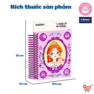 Đồ chơi Sổ Tay Trang Điểm và Tô Màu Nước Công Chúa - Mideer Makeup Manual - Dành cho bé từ 5 tuổi