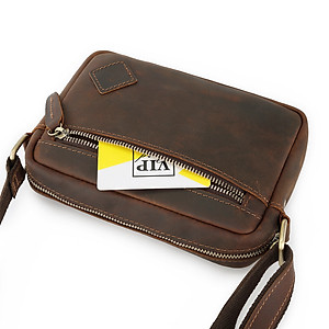 Túi đeo chéo nam DA BÒ THẬT – BEE GEE DCN9343