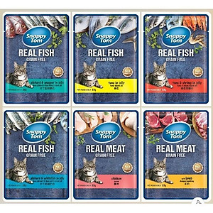 Pate Snappy Tom Gói 85g Real Fish - mèo ăn ngon miệng và tăng cân