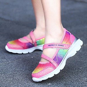 Giày Bé Gái Đa Sắc Màu Siêu Nhẹ Cho Bé Gái 3 - 12 Tuổi GA96 - Hồng