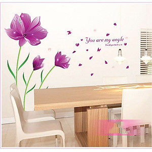 Decal dán tường Hoa cánh bướm AmyShop (150 x 200 cm)