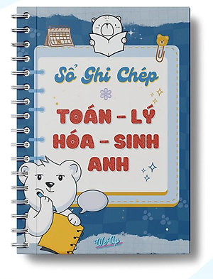 VĂN PHÒNG PHẨM - Sổ Ghi Chép 5 Môn Toán - Lý - Hóa - Sinh - Anh Dành Cho Học Sinh