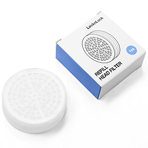 Bộ Phụ Kiện Đầu Vòi Sen Lọc Nước LocknLock 80mm CLR-KR LBW400 (Mạch nước nhip nhàng, giảm stress - Khử Clo)