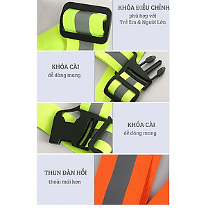 Dây Đai Phản Quang, Áo Phản Quang Nam Nữ Đi Phượt/ Đi Xe Máy/ Đạp Xe Đạp Với Dây Thun Đàn Hồi Co Giãn Rộng Chuyên Dụng Đi Ban Đêm An Toàn Mai Lee